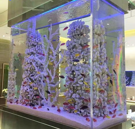 高伝送水族館 装飾 固体厚いアクリルシート/アクリル壁 プラスチック 魚タンク 水族館