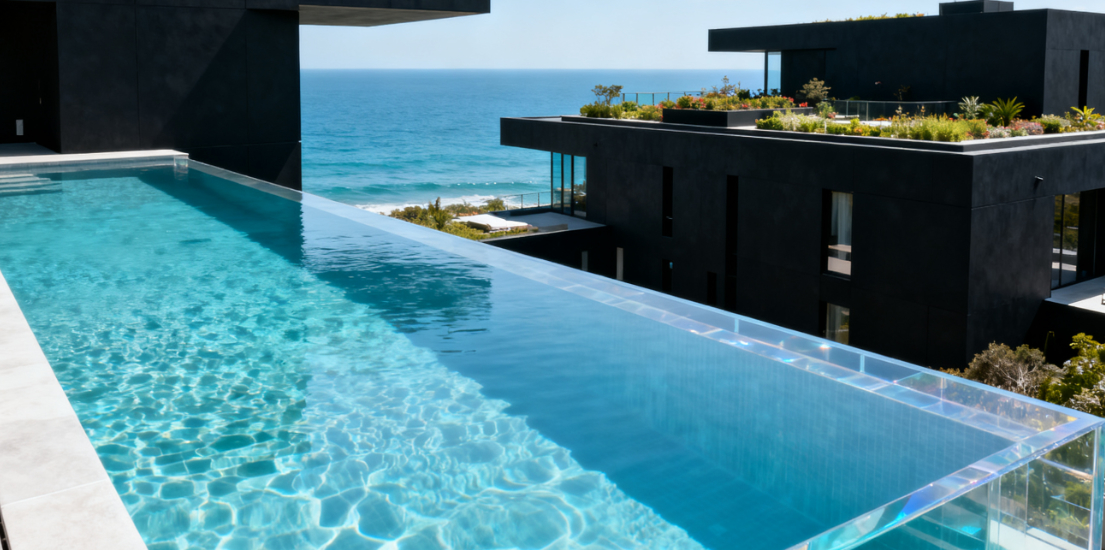 High Quality Custom Size Outdoor Infinity Pool Acrylic Pool Wall for Home and Commercial Use
