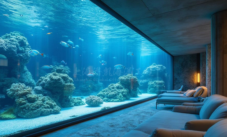 高伝送水族館 装飾 固体厚いアクリルシート/アクリル壁 プラスチック 魚タンク 水族館