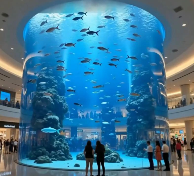 高伝送水族館 装飾 固体厚いアクリルシート/アクリル壁 プラスチック 魚タンク 水族館