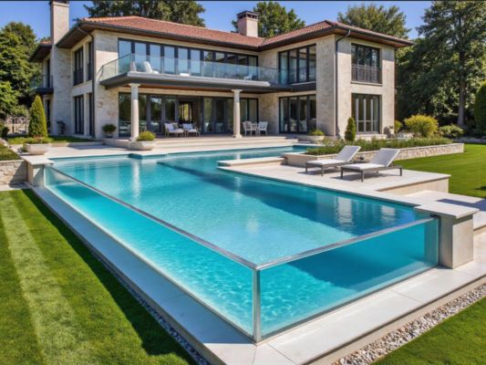 高品質のカスタムサイズ 屋外インフィニティプール アクリルプール 家庭用・商業用